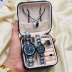 Dil Collection Artificial Jewelry Gift Set Couple Watch